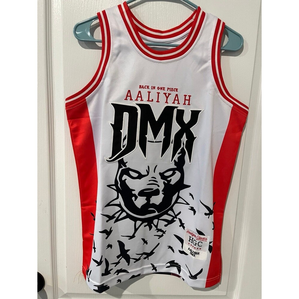 Aaliyah x DMX Basketball Jersey XS Headgear Classics White Red NWT